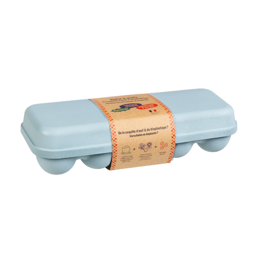 Boîte 10 oeufs coquille - bleu - 1